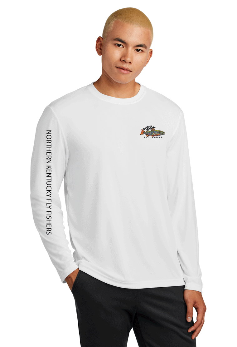 Northern Kentucky Fly Fishing Sport Tek Long Sleeve - Left Breast Print