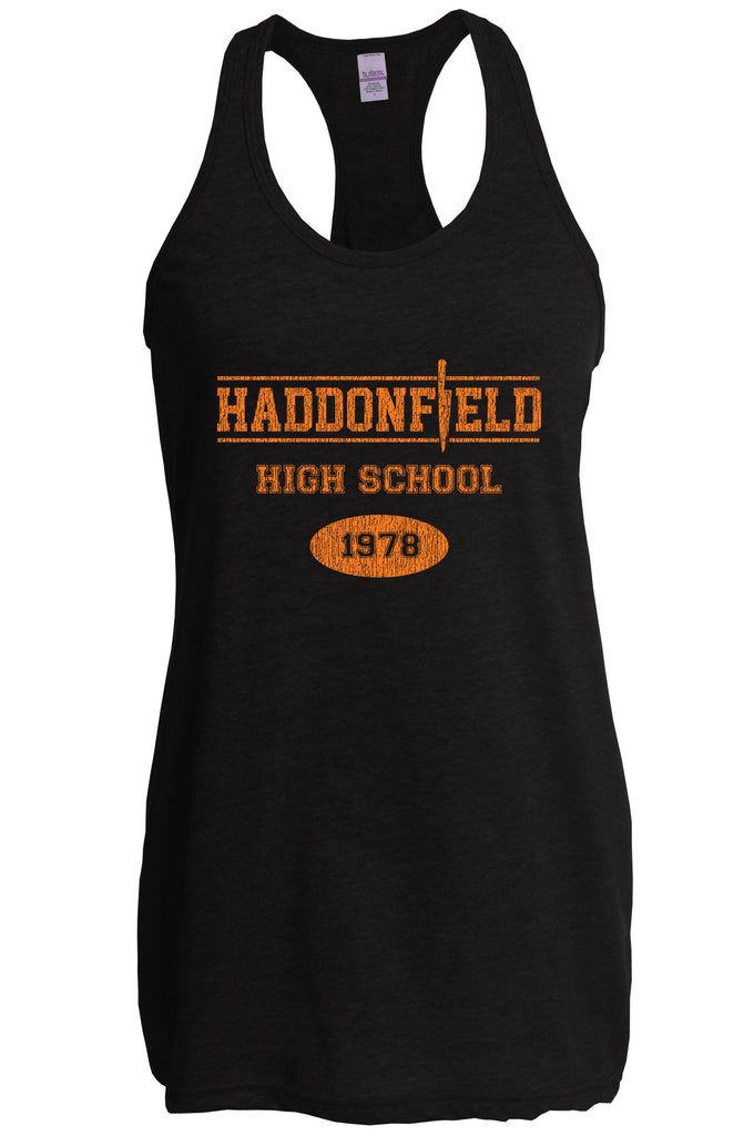 Haddonfield High School Tank Top Women's Clothing Halloween Movie Scary Slasher Mask 70s Costume Party