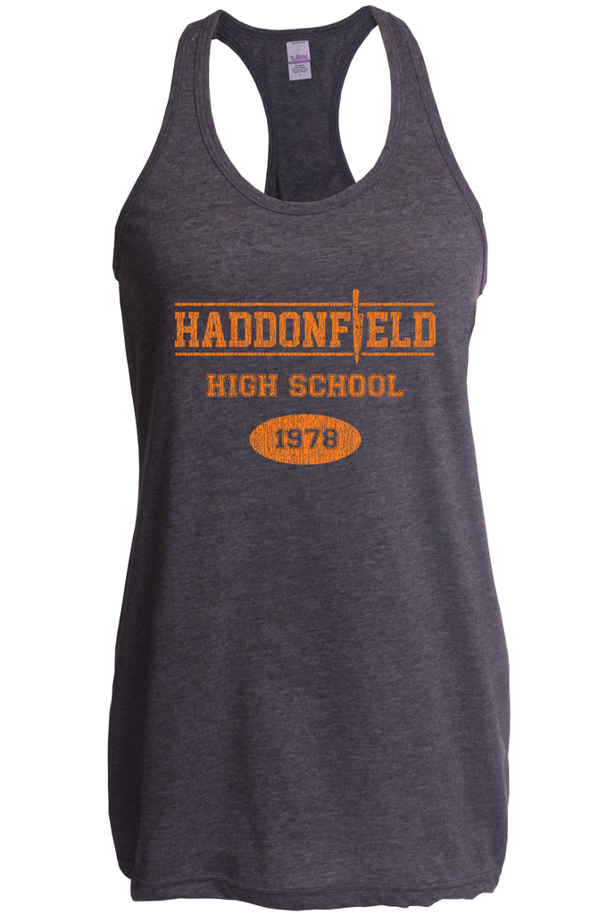 Haddonfield High School Tank Top Women's Clothing Halloween Movie Scary Slasher Mask 70s Costume Party