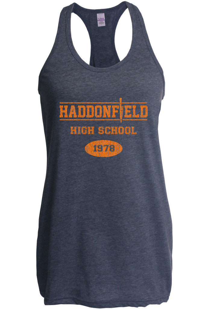 Haddonfield High School Tank Top Women's Clothing Halloween Movie Scary Slasher Mask 70s Costume Party