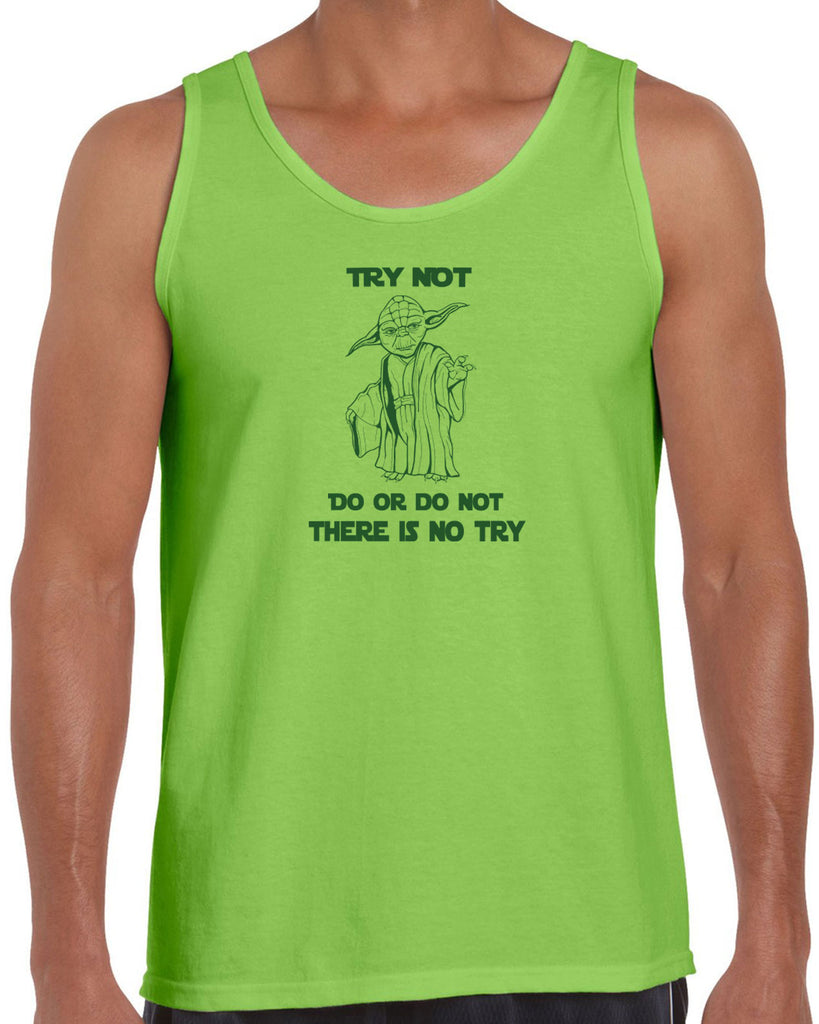 Do or Do Not There is not Try Tank Top funny star wars yoda jedi geek nerd 80s movie party skywalker