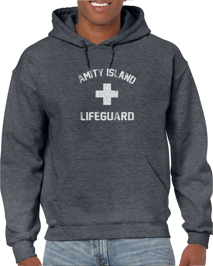 Amity Island Lifeguard Hoodie Hooded Sweatshirt jaws great white sharks you're gonna need a bigger boat scary movie horror