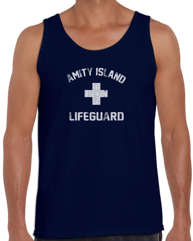 Amity Island Lifeguard Tank Top jaws great white sharks you're gonna need a bigger boat scary movie horror
