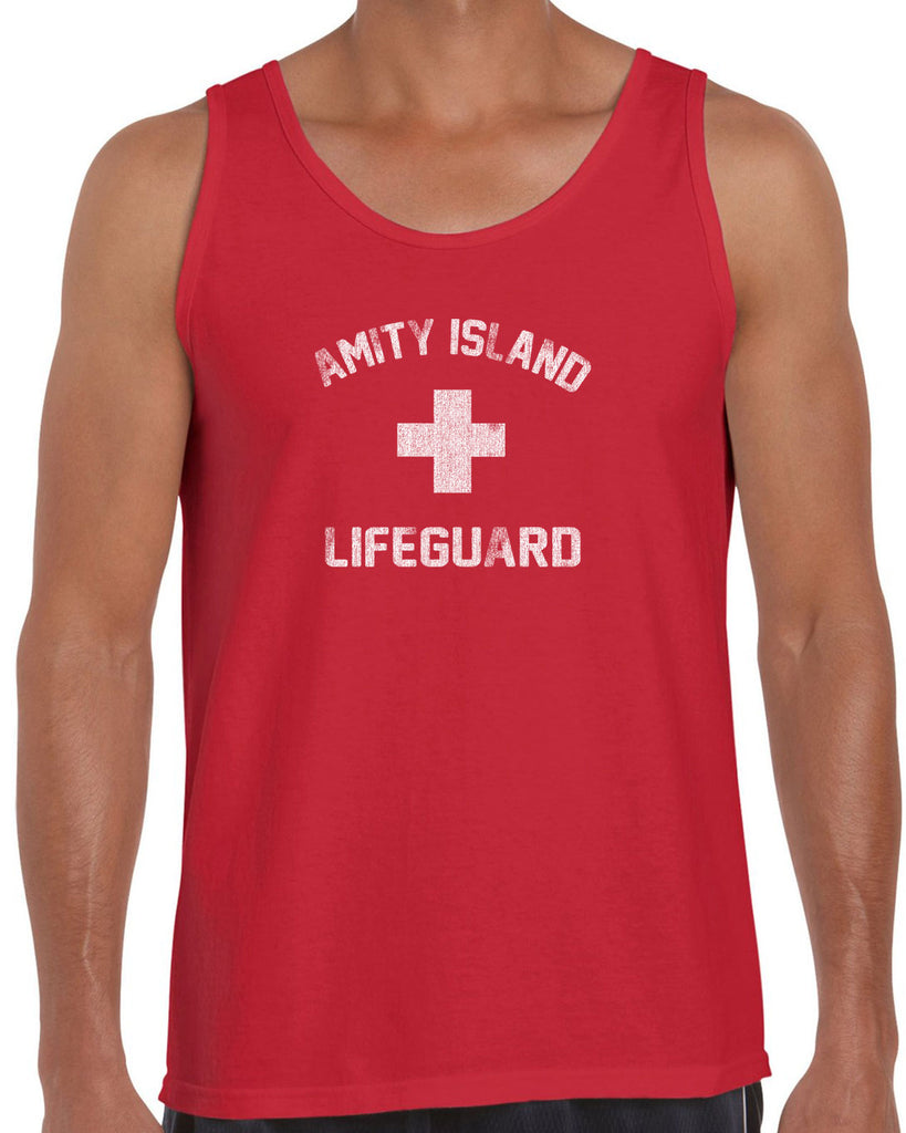Amity Island Lifeguard Tank Top jaws great white sharks you're gonna need a bigger boat scary movie horror