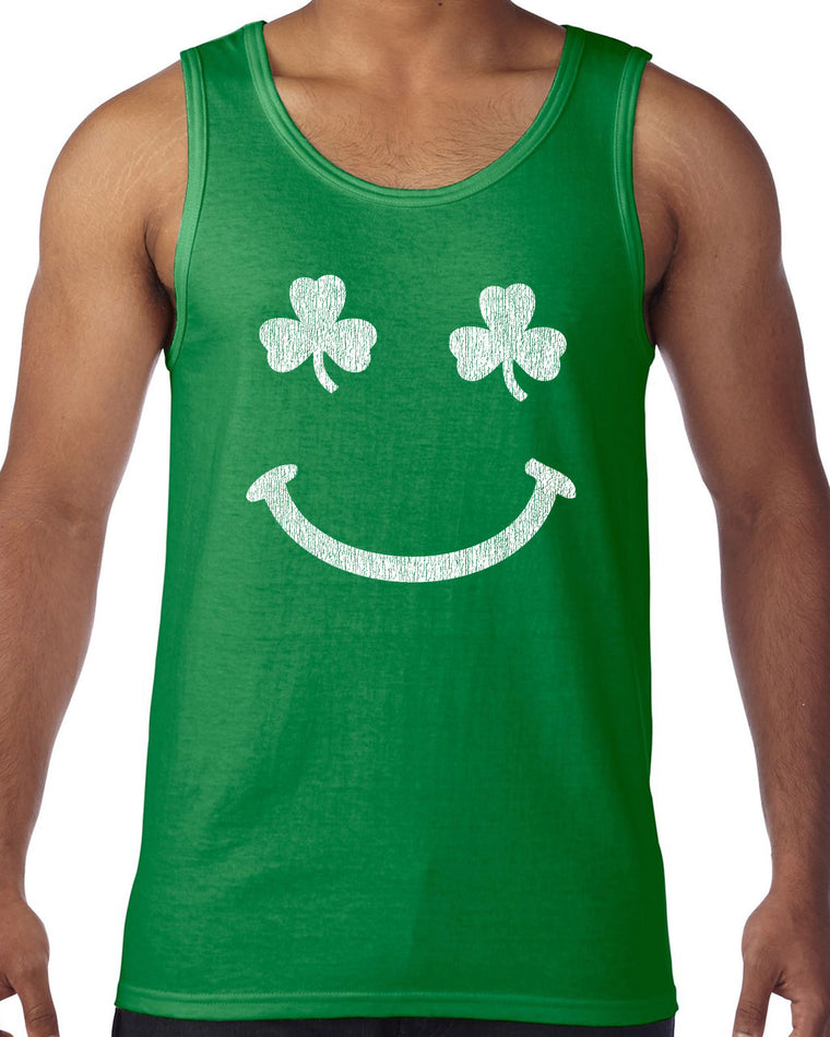 Mens Sleeveless Tank Top - Irish Clover Smile