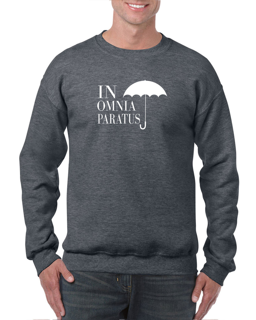 In Omnia Paratus Crew Sweatshirt funny tv show gilmore girls lori rory lukes diner umbrella vintage retro