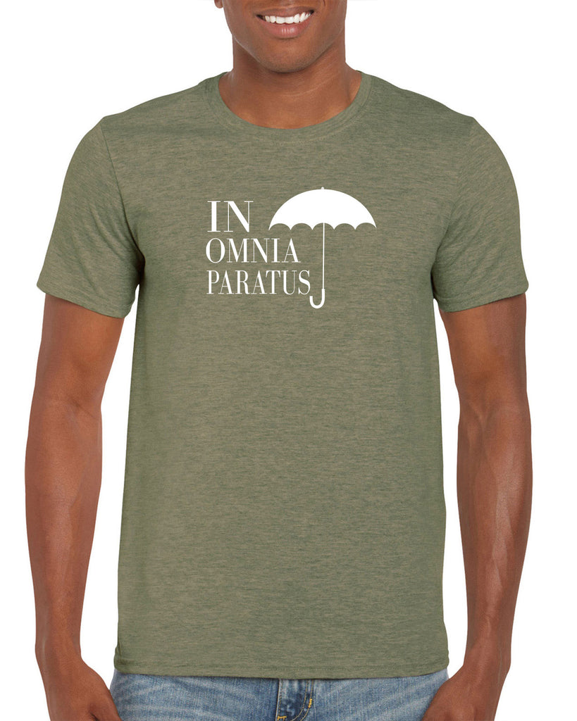 In Omnia Paratus Mens T-shirt funny tv show gilmore girls lori rory lukes diner umbrella vintage retro
