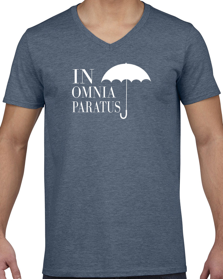 Men's Short Sleeve V-Neck T-Shirt - In Omnia Paratus