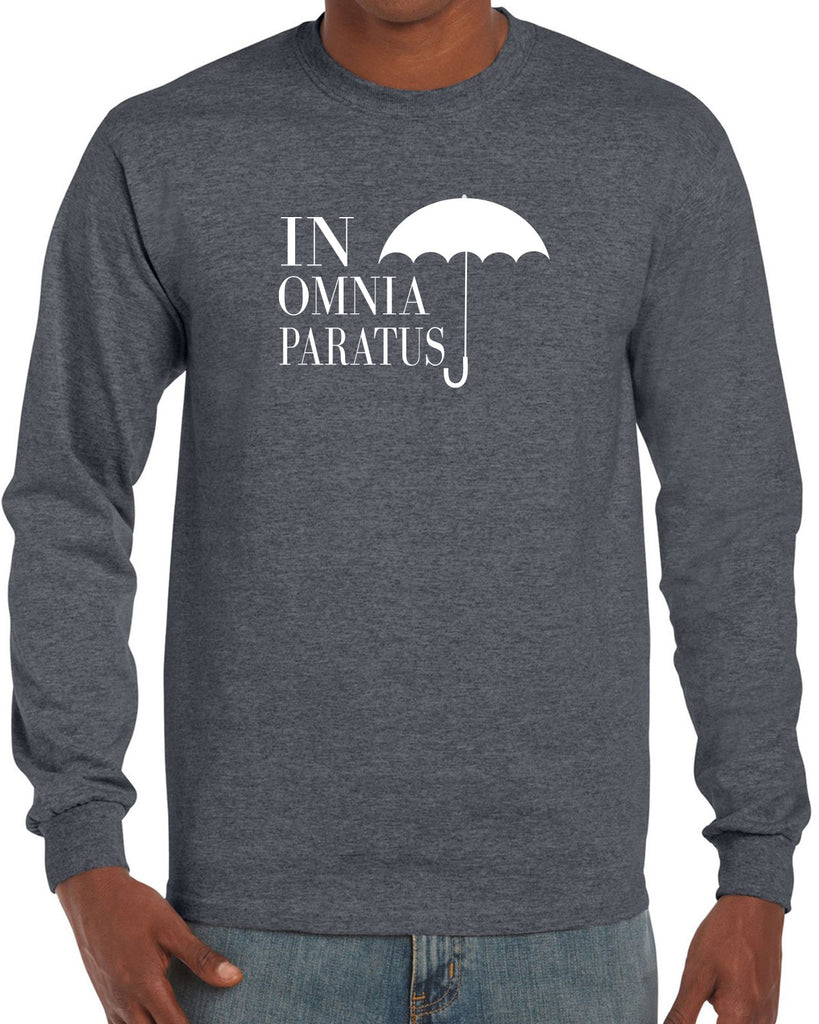 In Omnia Paratus Long Sleeve Shirt funny tv show gilmore girls lori rory lukes diner umbrella vintage retro