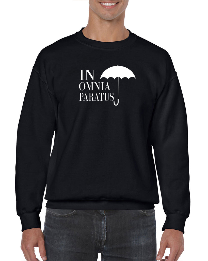 In Omnia Paratus Crew Sweatshirt funny tv show gilmore girls lori rory lukes diner umbrella vintage retro