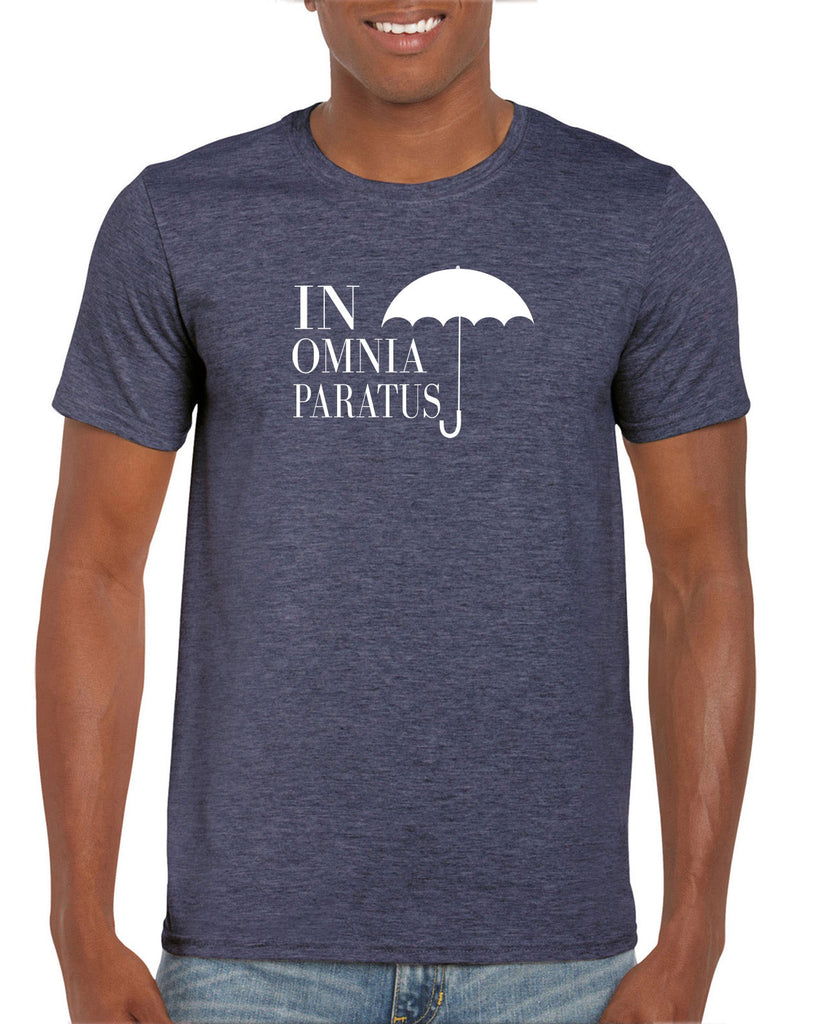 In Omnia Paratus Mens T-shirt funny tv show gilmore girls lori rory lukes diner umbrella vintage retro