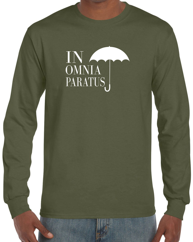 In Omnia Paratus Long Sleeve Shirt funny tv show gilmore girls lori rory lukes diner umbrella vintage retro