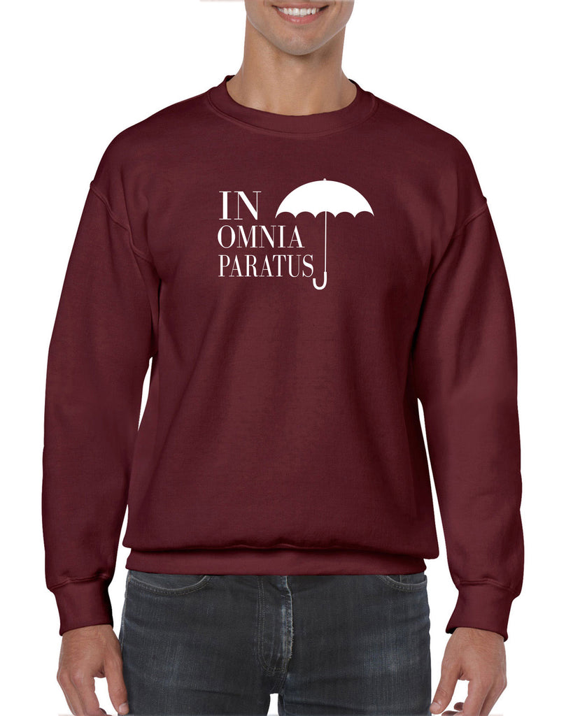 In Omnia Paratus Crew Sweatshirt funny tv show gilmore girls lori rory lukes diner umbrella vintage retro