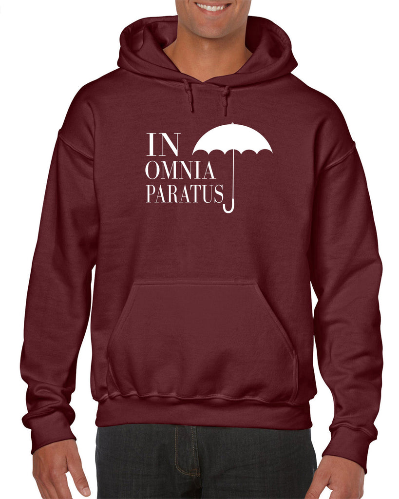In Omnia Paratus Hoodie Hooded Sweatshirt funny tv show gilmore girls lori rory lukes diner umbrella vintage retro