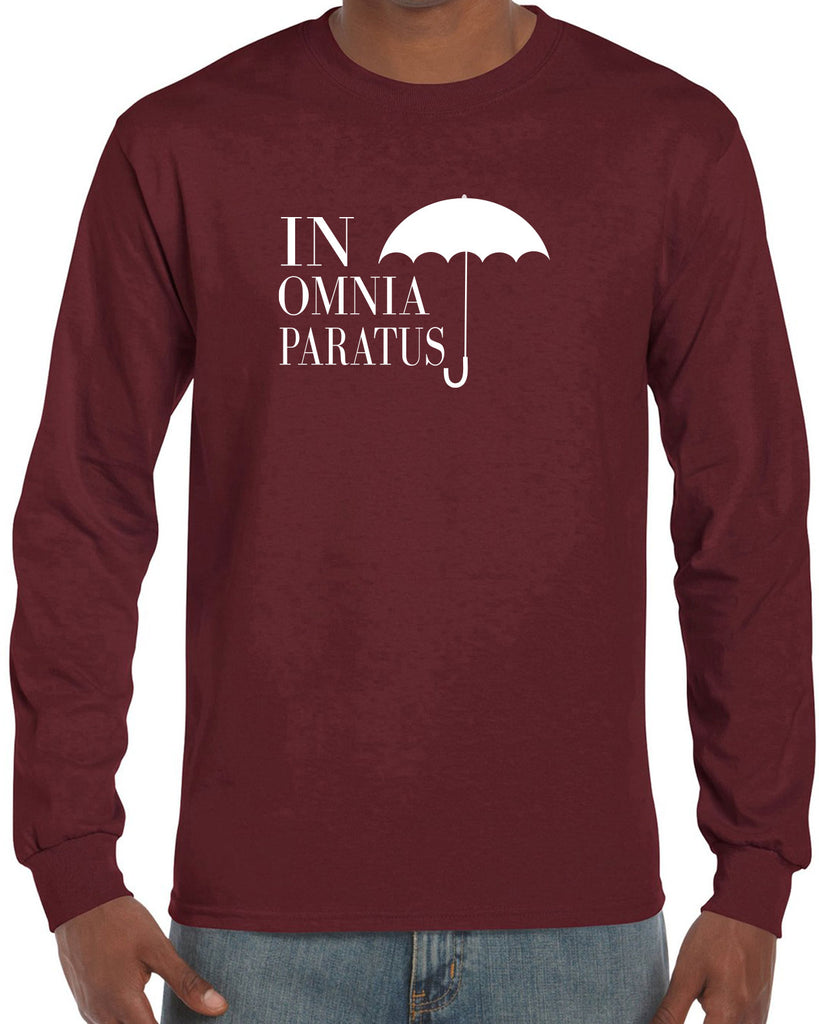 In Omnia Paratus Long Sleeve Shirt funny tv show gilmore girls lori rory lukes diner umbrella vintage retro