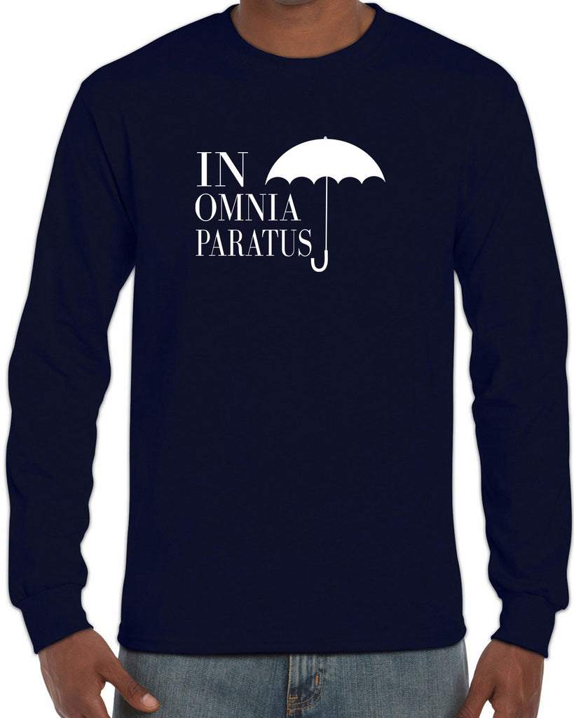 In Omnia Paratus Long Sleeve Shirt funny tv show gilmore girls lori rory lukes diner umbrella vintage retro
