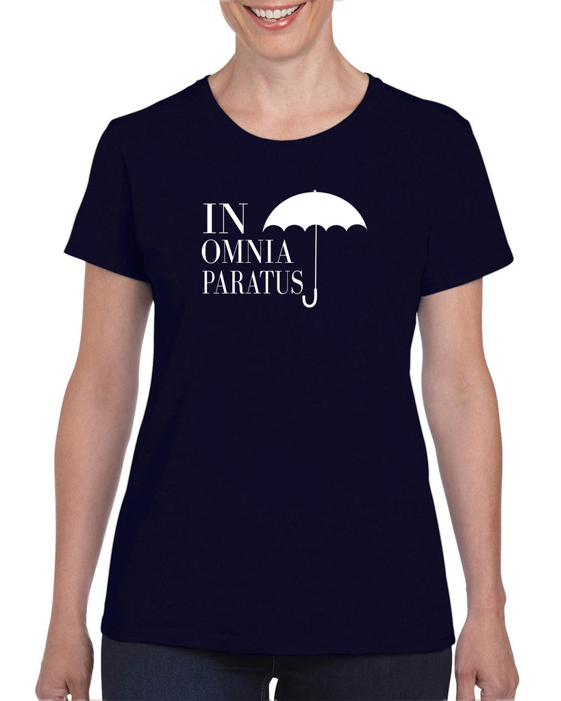 In Omnia Paratus Womens T-shirt funny tv show gilmore girls lori rory lukes diner umbrella vintage retro
