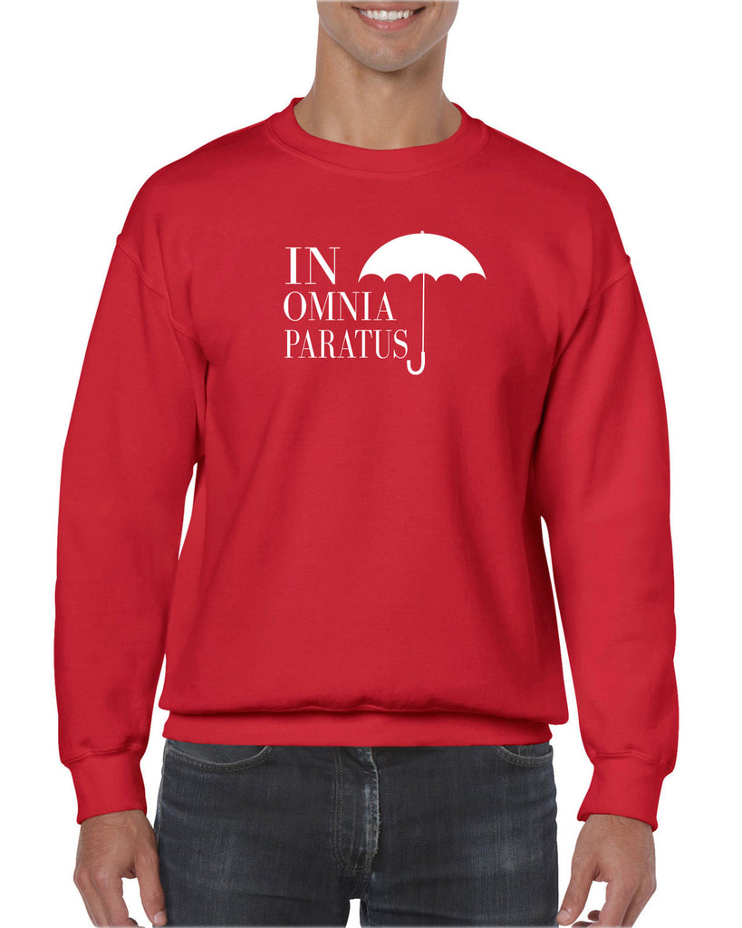 In Omnia Paratus Crew Sweatshirt funny tv show gilmore girls lori rory lukes diner umbrella vintage retro