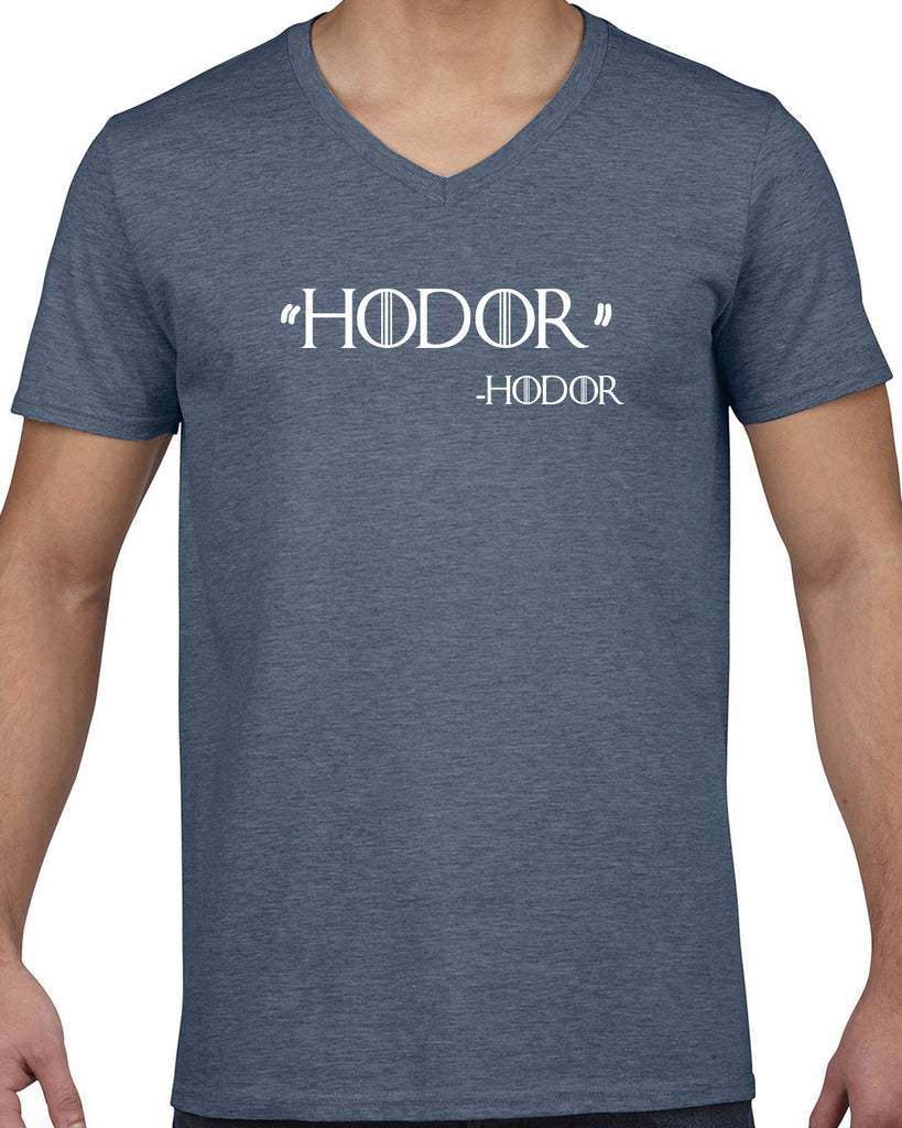 Men's Short Sleeve V-Neck T-Shirt - Hodor