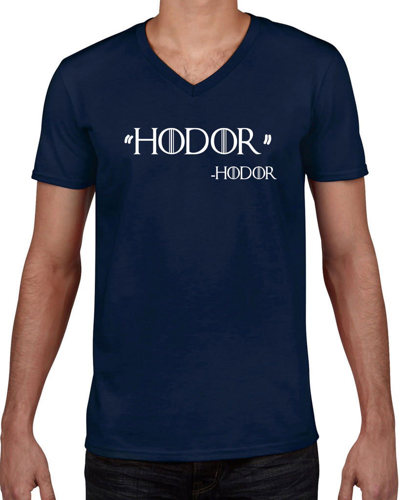 Men's Short Sleeve V-Neck T-Shirt - Hodor