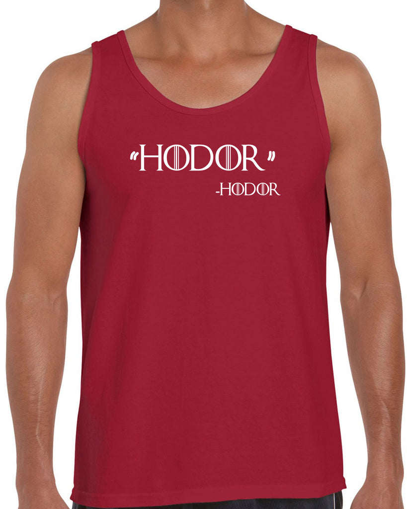 Hodor Tank Top game of thrones hold the door house stark tv show king castle winterfell kings landing vintage retro
