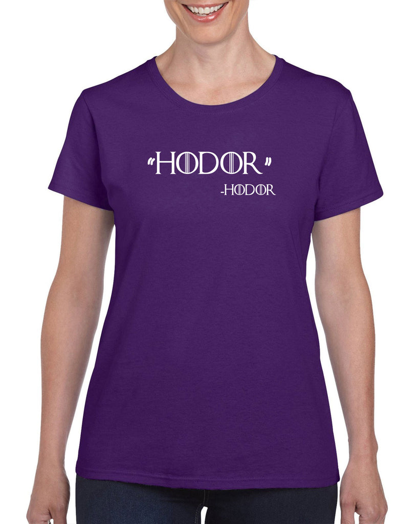 Hodor Womens T-shirt game of thrones hold the door house stark tv show king castle winterfell kings landing vintage retro