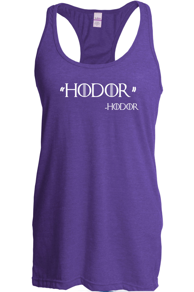 Hodor Racerback Tank Top Racer Back game of thrones hold the door house stark tv show king castle winterfell kings landing vintage retro