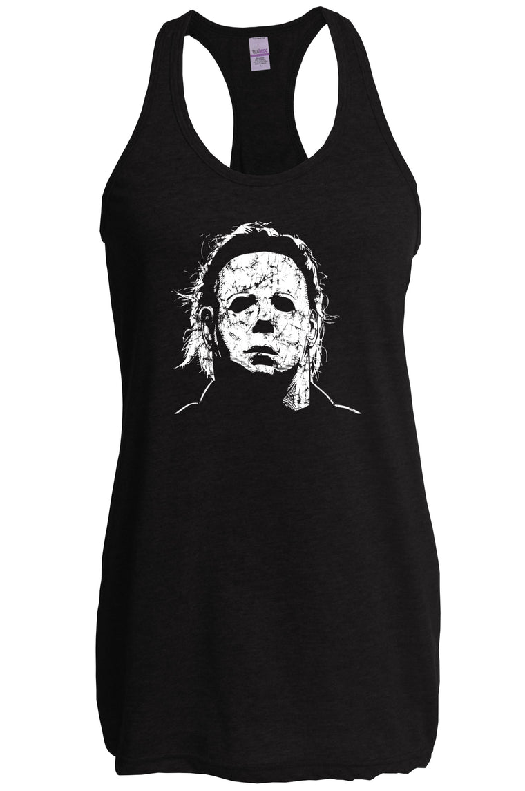 Women's Racer Back Tank Top - Halloween Mask