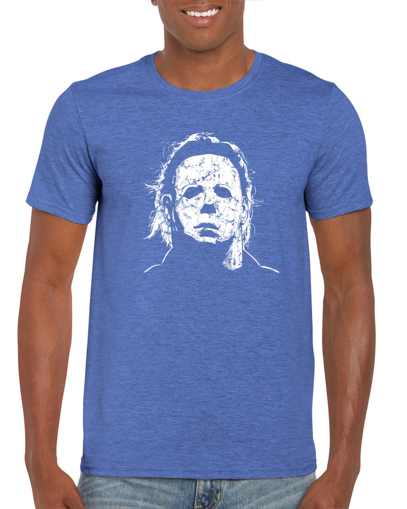 Halloween Mask Mens T-shirt face costume slasher horror scary 70s 80s costume party michael meyers