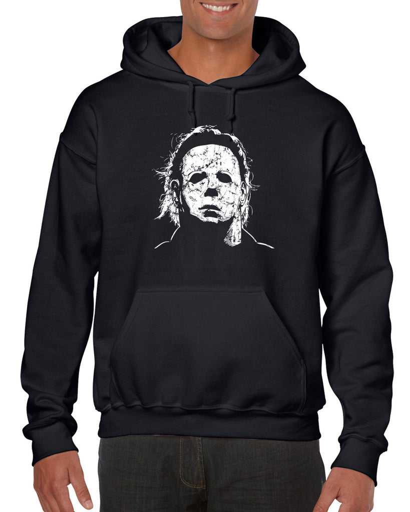 Halloween Mask Hoodie Hooded Sweatshirt face costume slasher horror scary 70s 80s costume party michael meyers