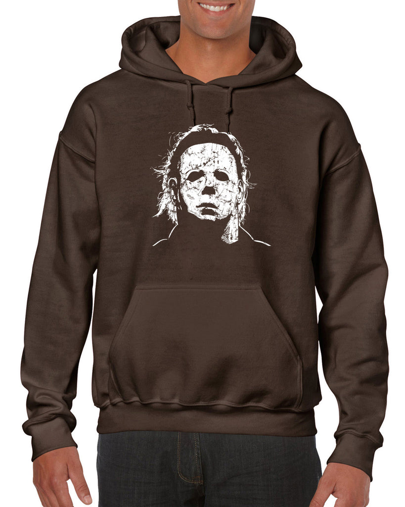 Halloween Mask Hoodie Hooded Sweatshirt face costume slasher horror scary 70s 80s costume party michael meyers
