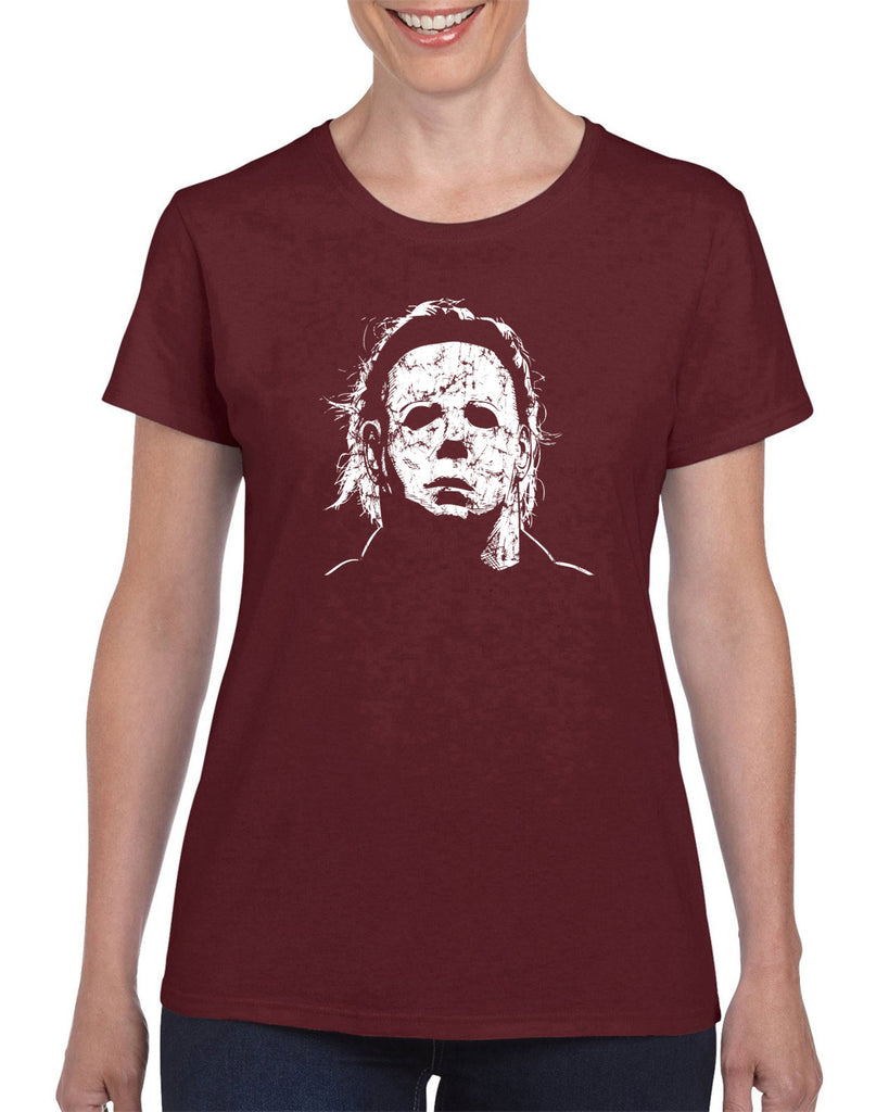Women's Short Sleeve T-Shirt - Halloween Mask
