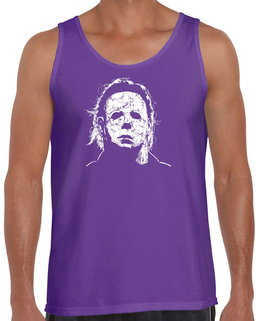 Halloween Mask Tank Top face costume slasher horror scary 70s 80s costume party michael meyers