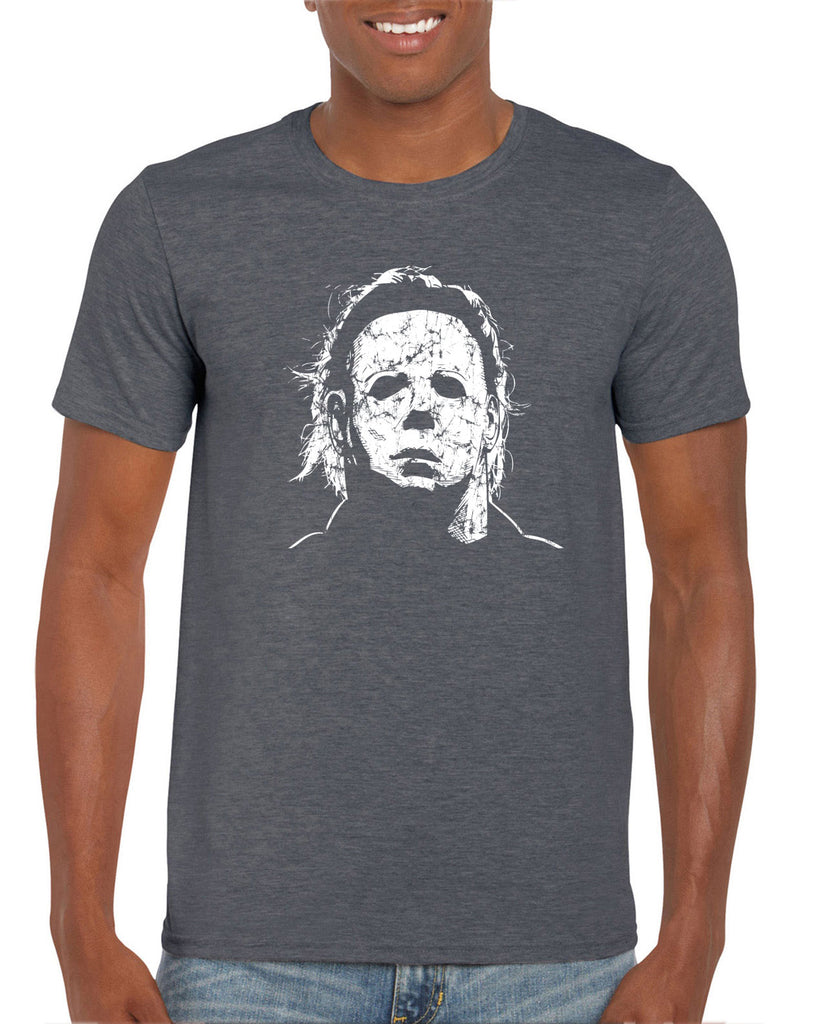 Halloween Mask Mens T-shirt face costume slasher horror scary 70s 80s costume party michael meyers