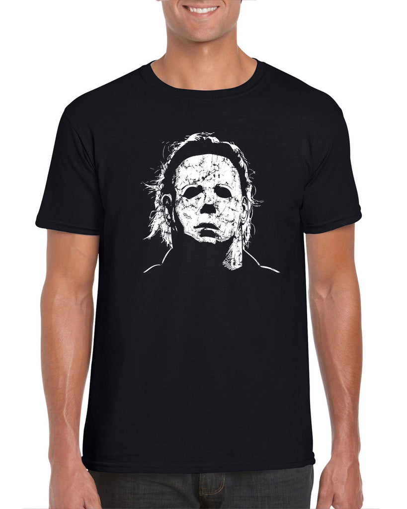 Halloween Mask Mens T-shirt face costume slasher horror scary 70s 80s costume party michael meyers