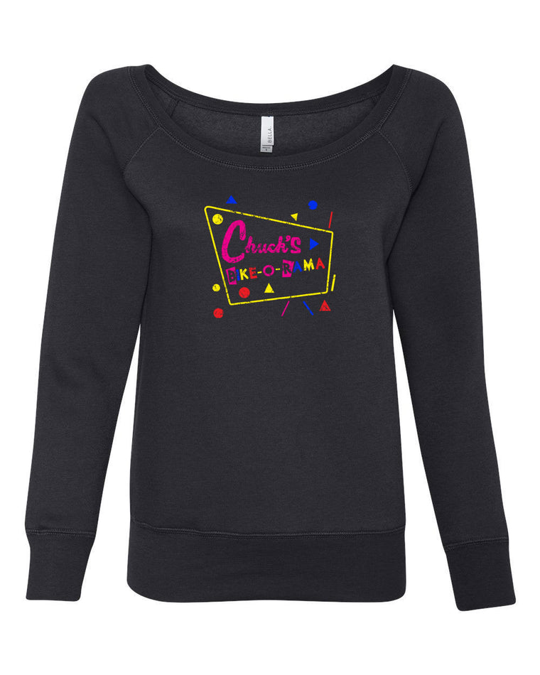 Women's Off the Shoulder Sweatshirt - Chucks Bike O' Rama
