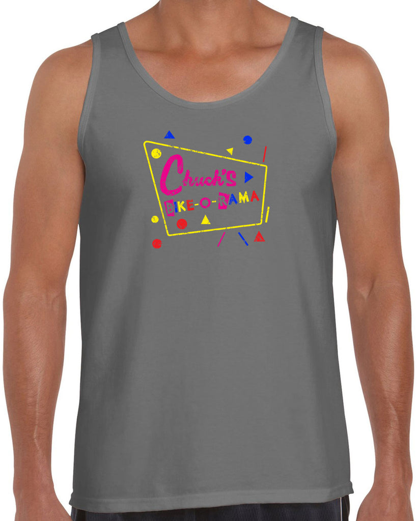 Chucks Bike O Rama Tank Top pee wee's big adventure 80s movie party funny biker biking costume