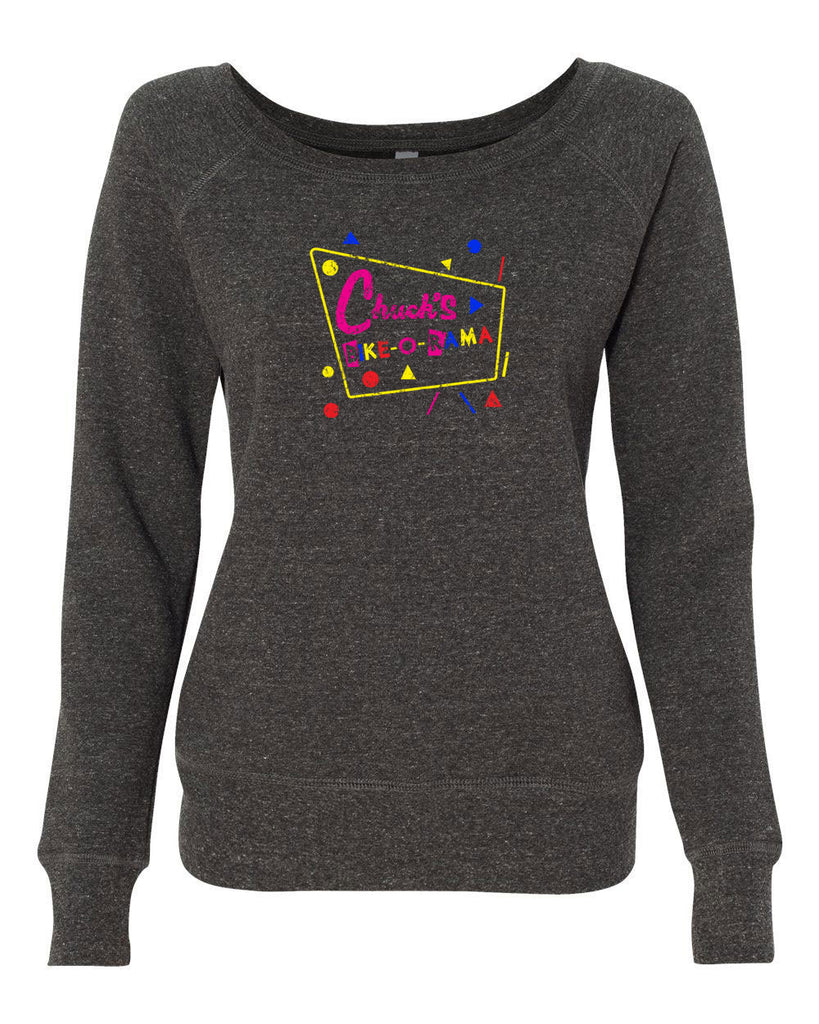 Women's Off the Shoulder Sweatshirt - Chucks Bike O' Rama