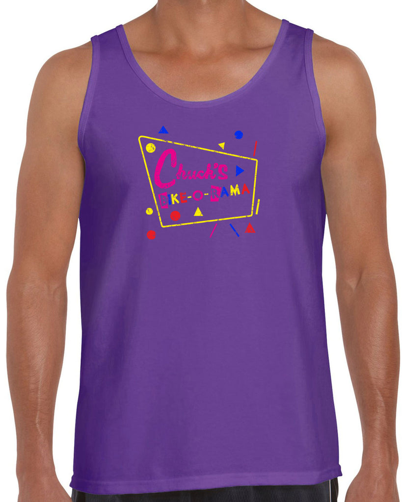 Chucks Bike O Rama Tank Top pee wee's big adventure 80s movie party funny biker biking costume