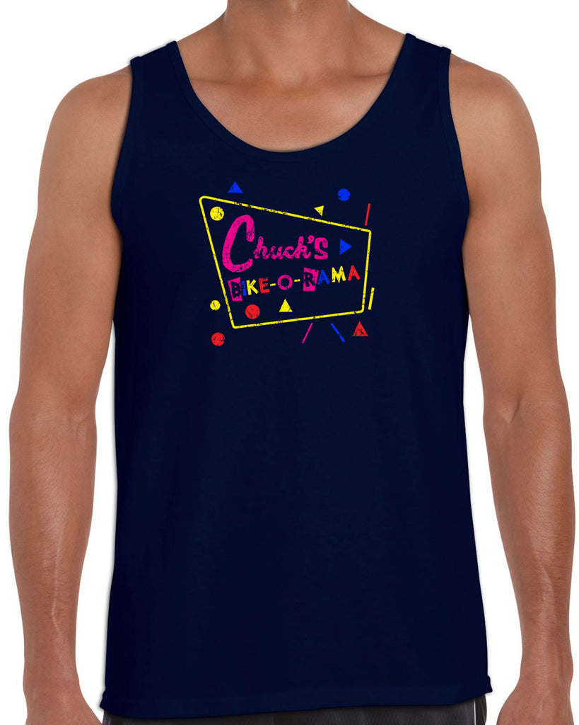 Chucks Bike O Rama Tank Top pee wee's big adventure 80s movie party funny biker biking costume