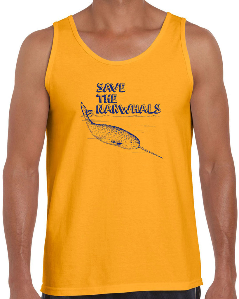 Save the Narwhals Tank Top funny whale conservation preservation endangered species ocean animal mammal whale