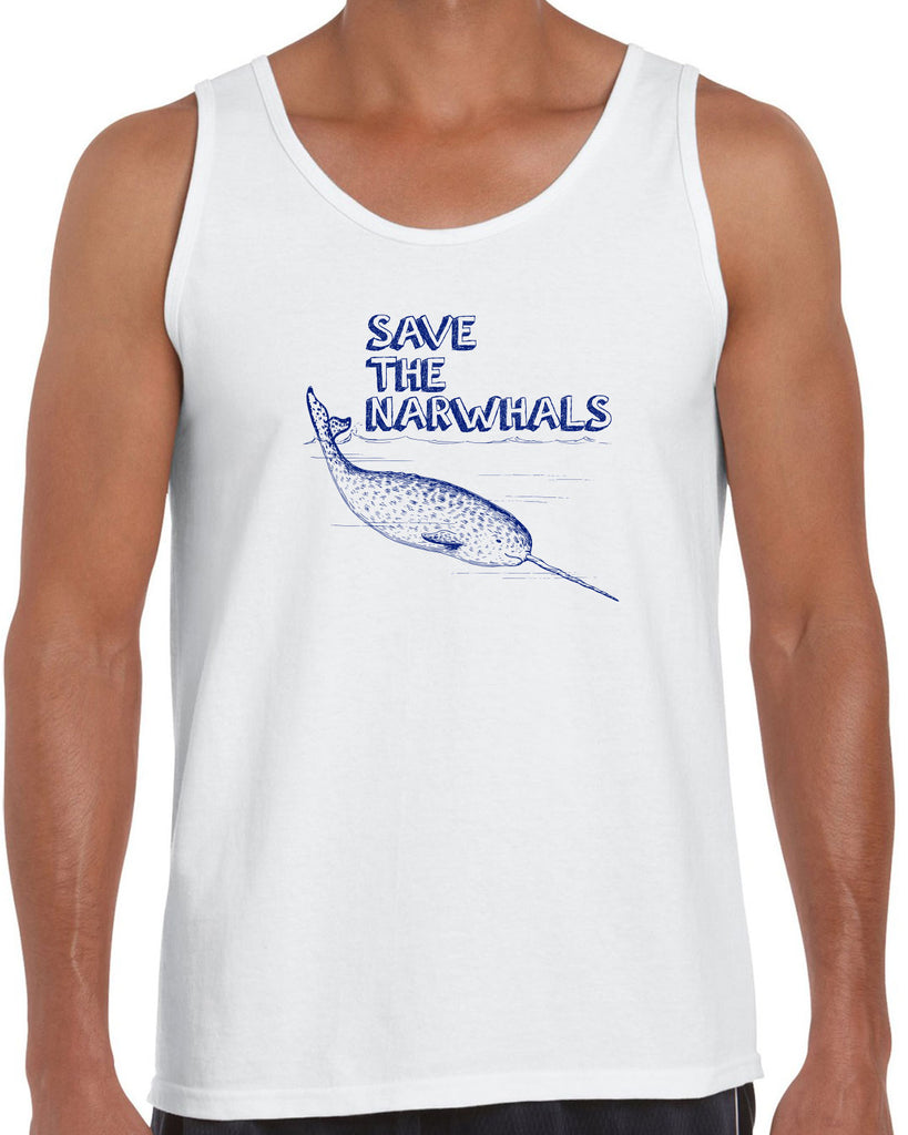 Save the Narwhals Tank Top funny whale conservation preservation endangered species ocean animal mammal whale