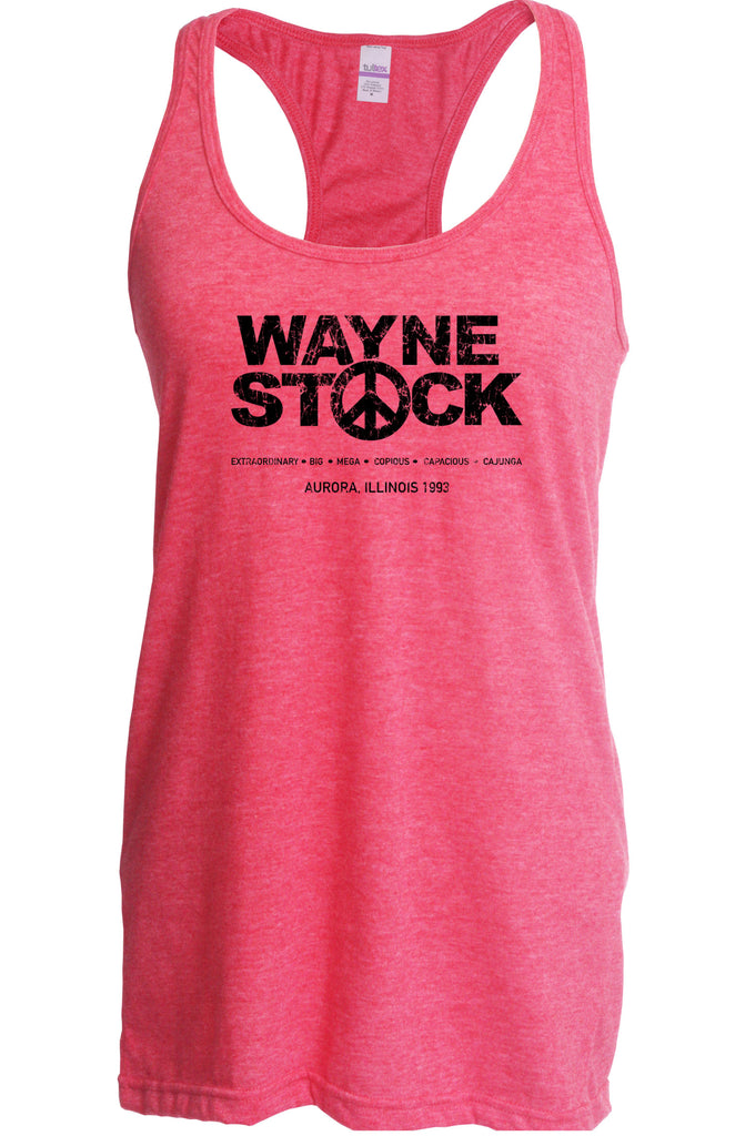 Waynestock Racerback Racer Back Tank Top Womens 90s 80s movie waynes world funny comedy halloween costume music festival vintage retro