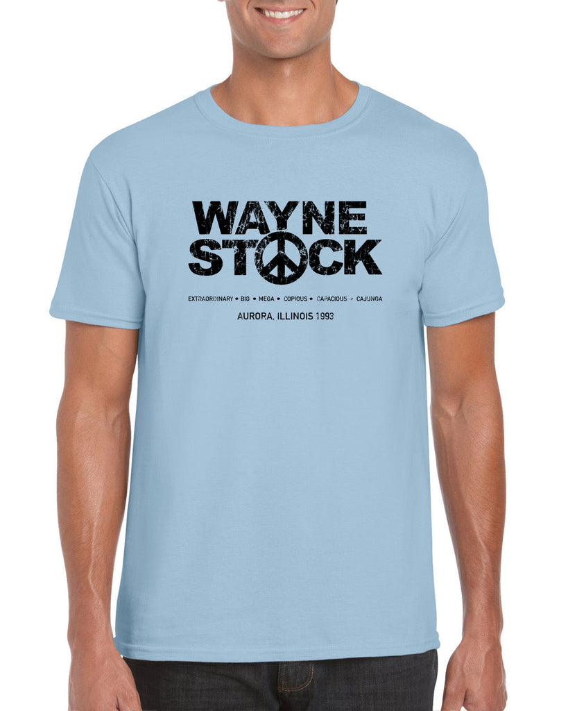 Waynestock Mens T-shirt 90s 80s movie waynes world funny comedy halloween costume music festival vintage retro