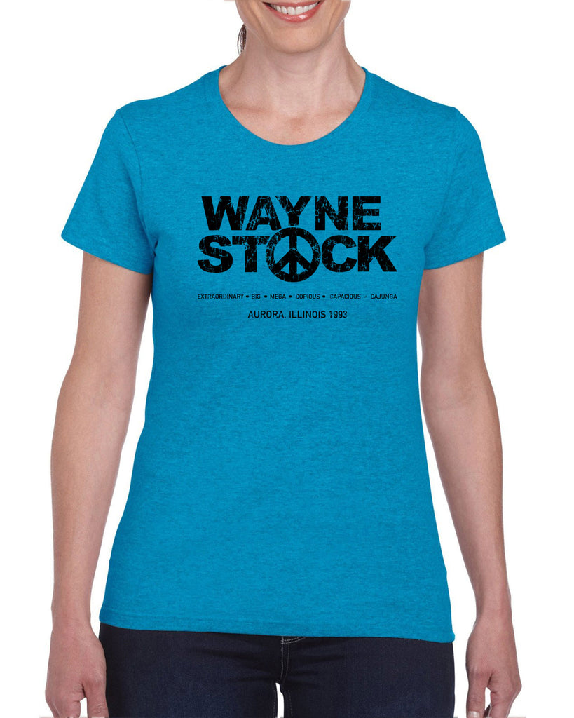 Waynestock Womens T-shirt 90s 80s movie waynes world funny comedy halloween costume music festival vintage retro