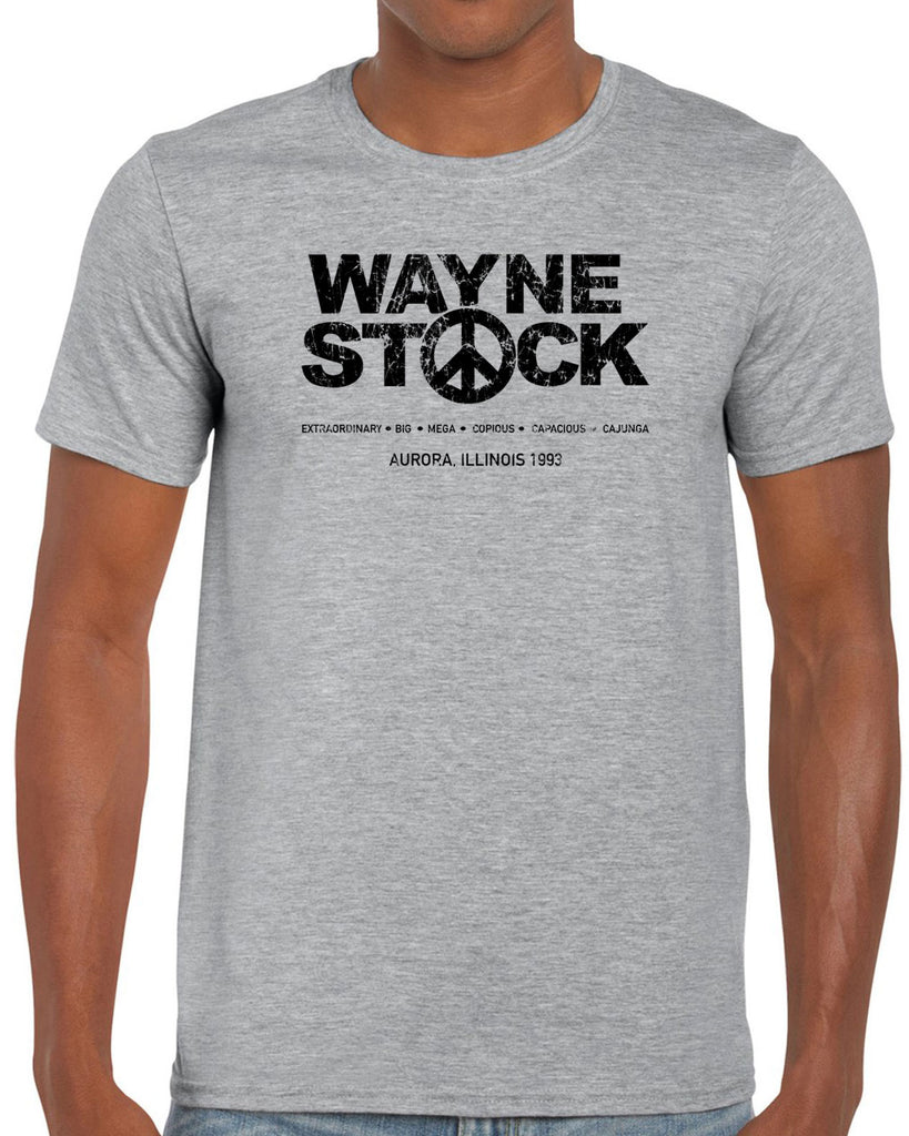 Waynestock Mens T-shirt 90s 80s movie waynes world funny comedy halloween costume music festival vintage retro