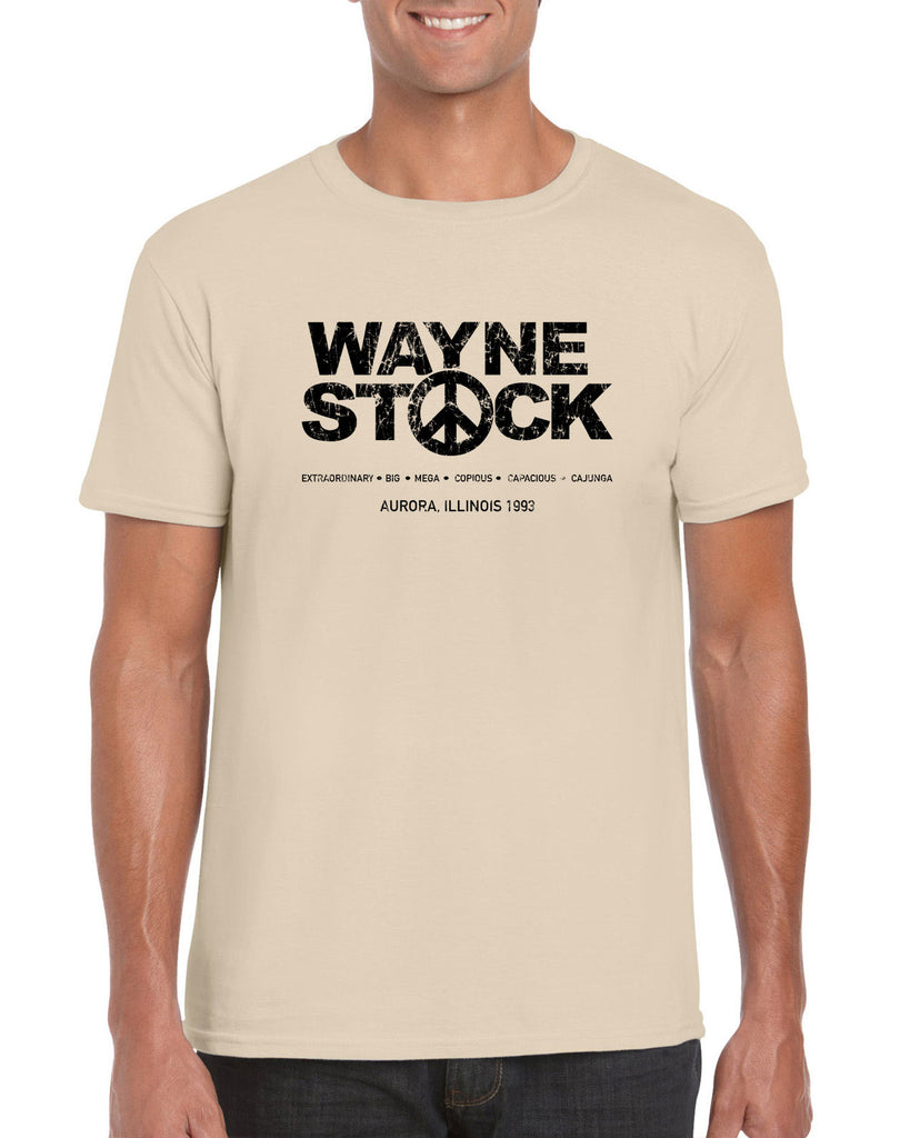 Waynestock Mens T-shirt 90s 80s movie waynes world funny comedy halloween costume music festival vintage retro