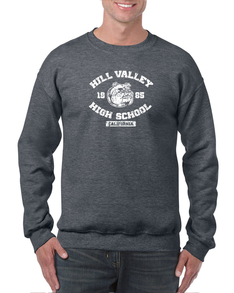 Hill Valley High School Crew Sweatshirt Funny 80s Movie Back To The Future Marty Mcfly Halloween Costume Vintage Retro