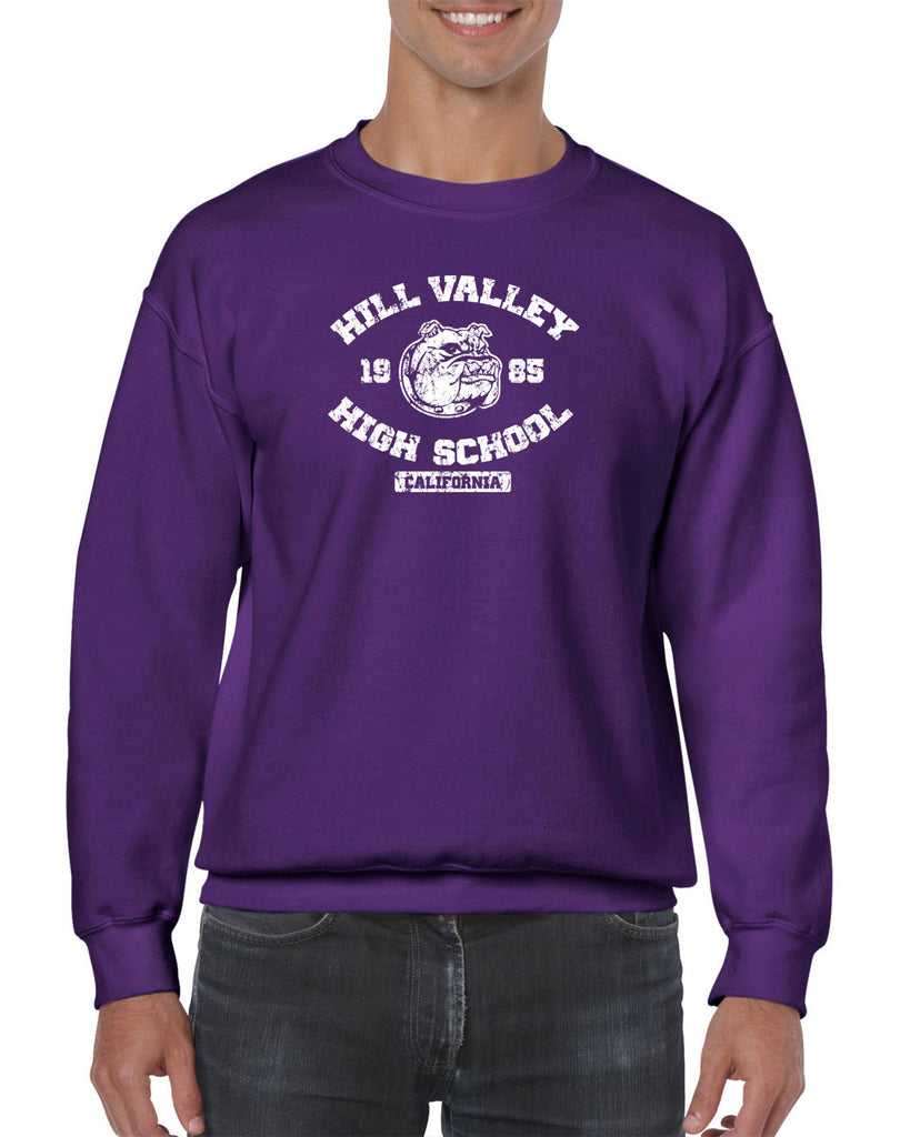Hill Valley High School Crew Sweatshirt Funny 80s Movie Back To The Future Marty Mcfly Halloween Costume Vintage Retro