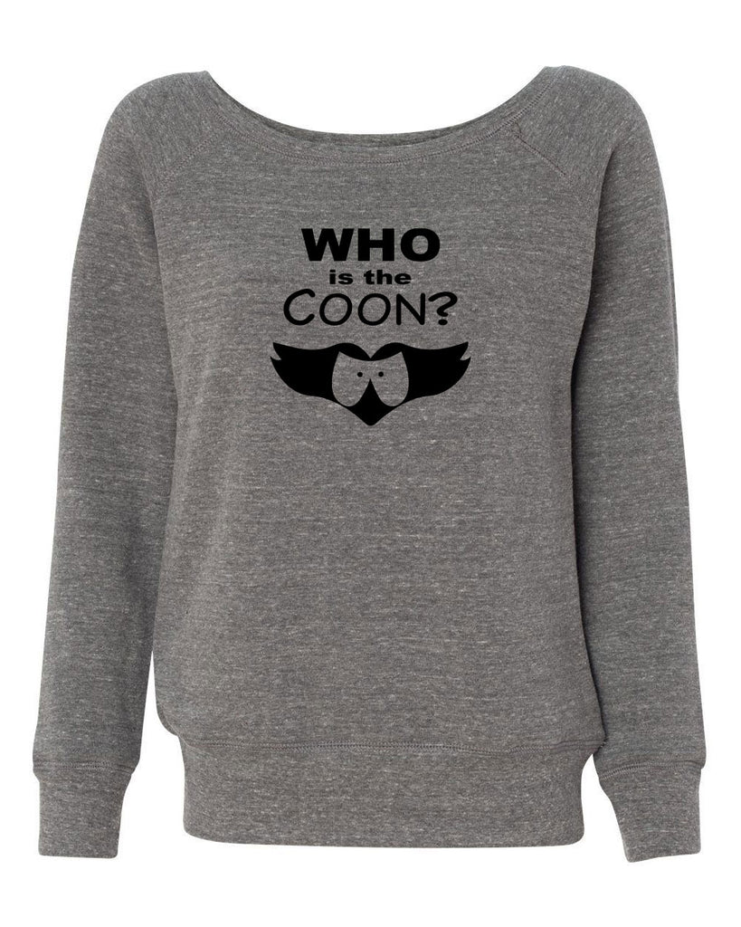 Who Is The Coon Womens Off The Shoulder Crew Sweatshirt Super Hero Comic Book Coon And Friends South Park Tv Show Funny Edit alt text